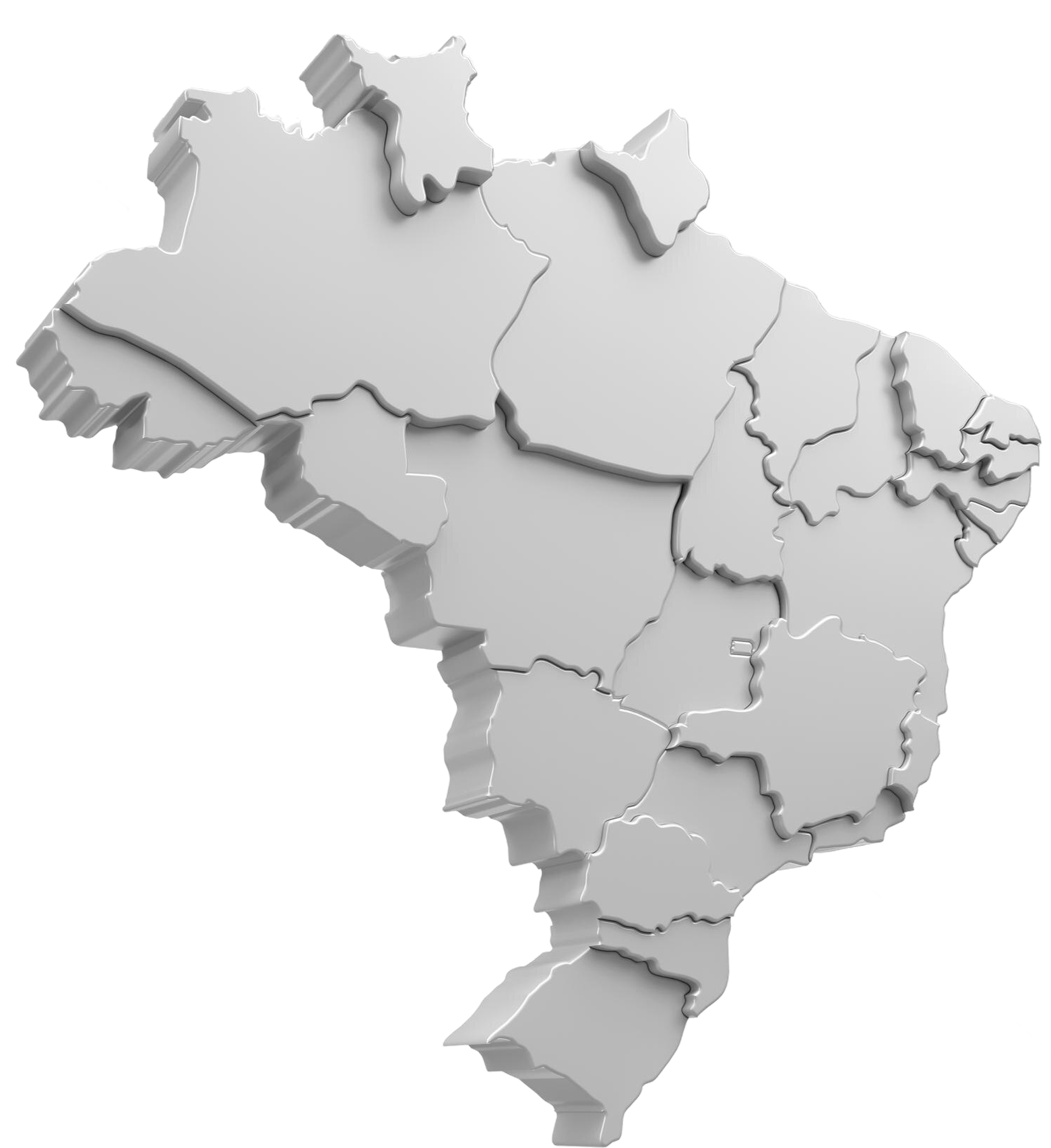 Mapa tridimensional do Brasil